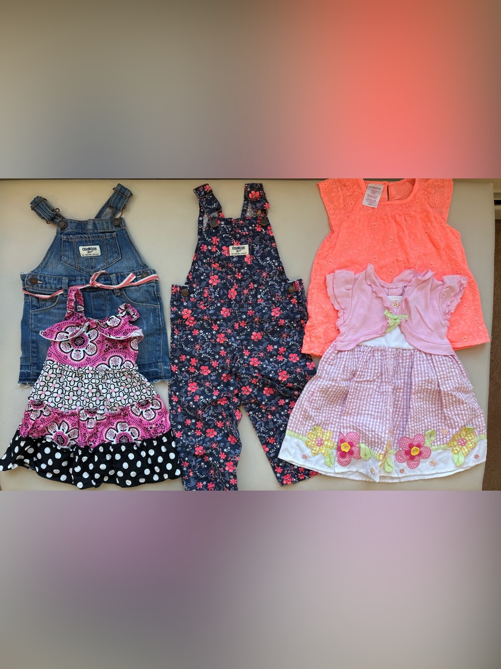 Children's Floral Navy Overalls - Kids Bottoms